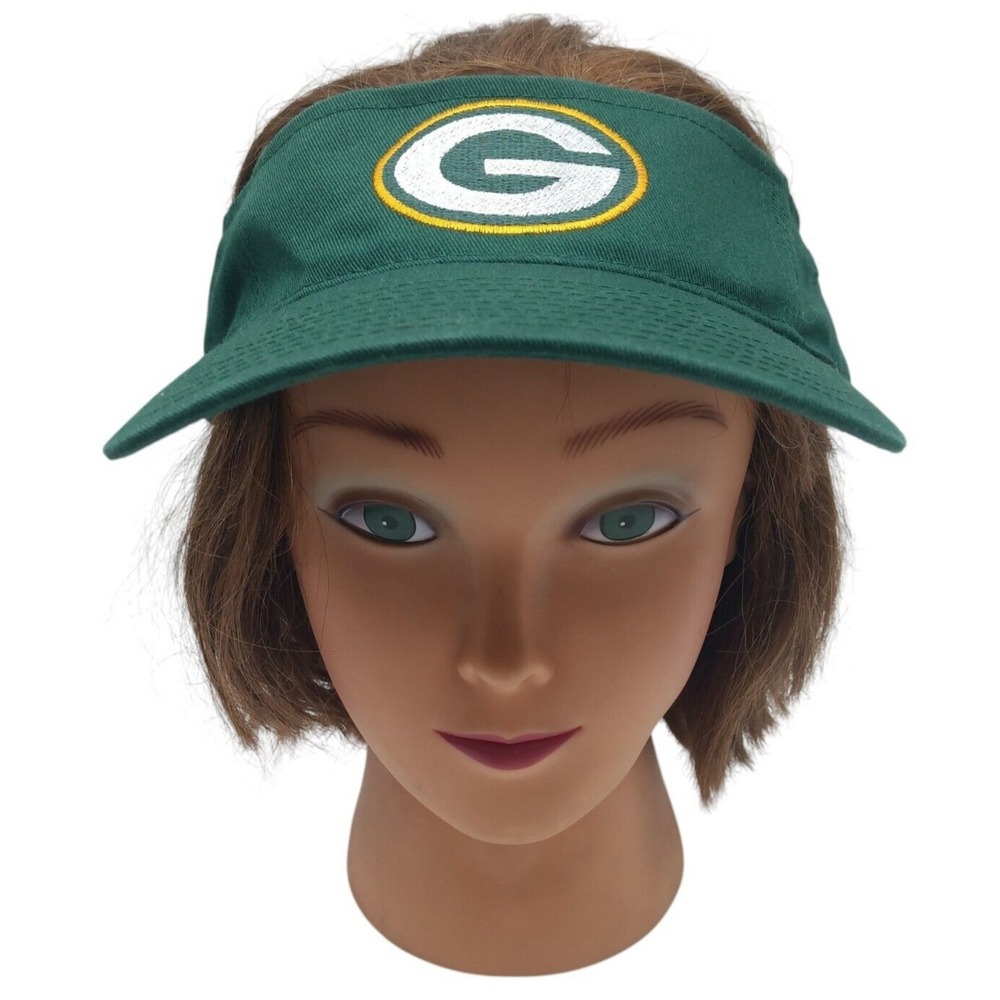 NFL GREEN‎ BAY PACKERS NFL GREEN VISOR CAP HAT, ADJUSTABLE